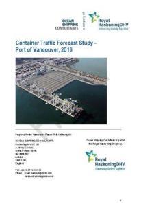 PORTOS OCEAN SHIPPING CONSULTANTS Container traffic forecast study : port of Vancouver. - London : Ocean Shipping Consultants, 2016. - 226 p.: il.; 1 ficheiro PDF.