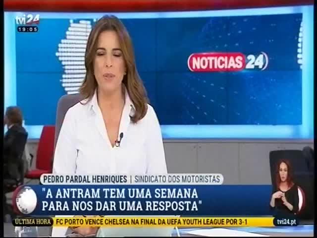 A16 TVI 24 Duração: 00:00:57 OCS: TVI 24 - Notícias ID: 80264020 29-04-2019 19:05 Reunião entre ANTRAM e SNMMP sem acordo http://pt.cision.