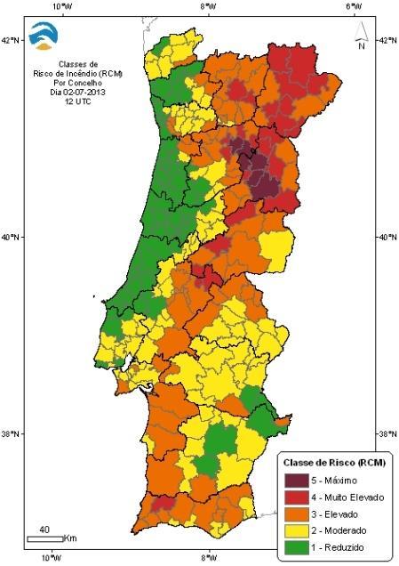 -Reduzido 2 - Moderado 3 - Elevado 4 - Muito Elevado 5 - Máximo Fonte: PMA/CDOS