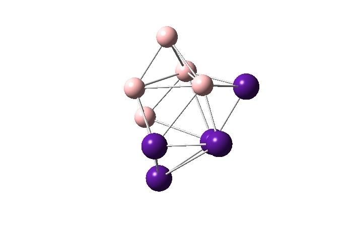 Estrutura Geométrica dos Aglomerados Si nge m ( n + m = 10) Aglomerados com até três átomos de Germânio.