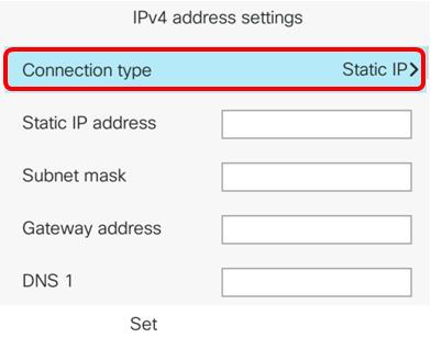 escolher o IP Estático. da navegação para Etapa 5.