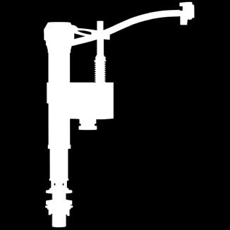 Ajuste a altura do mecanismo de acordo com a caixa de descarga girando o suporte.