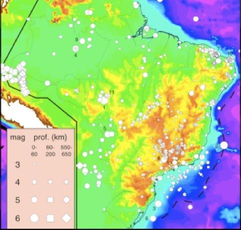 Terremotos no Brasil Epicentros no Brasil