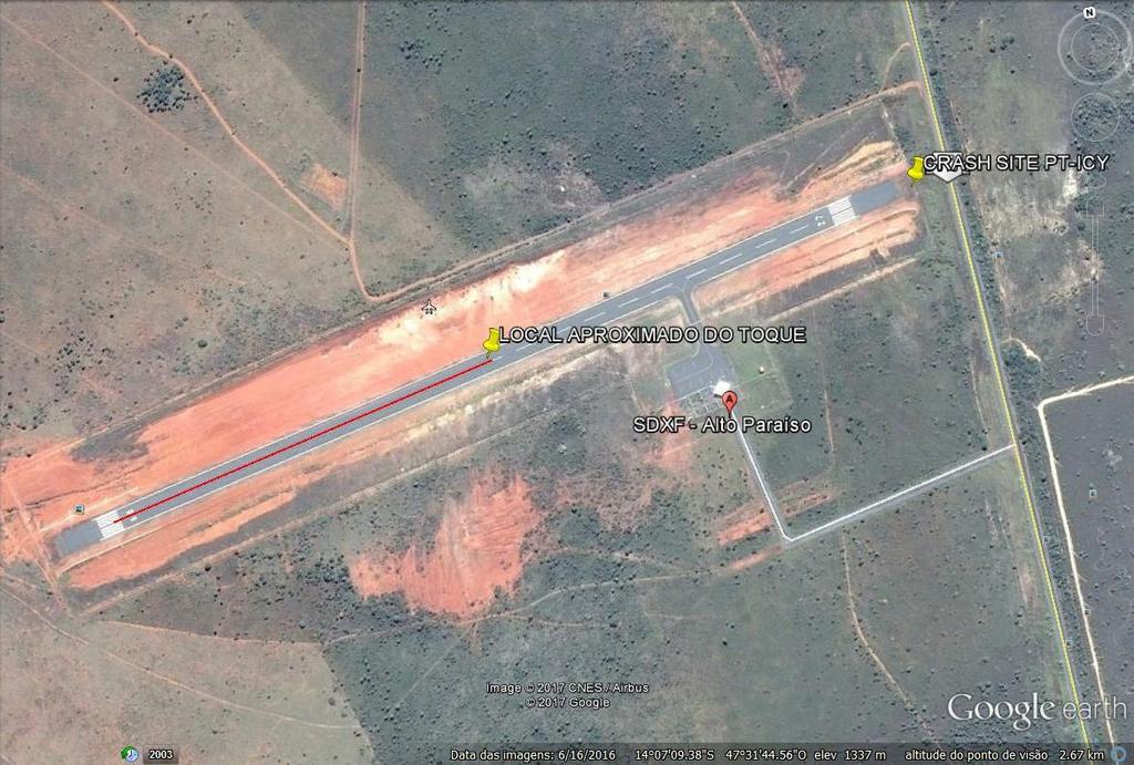 1.1. Histórico do voo A aeronave decolou do Aeródromo Juscelino Kubitschek (SBBR), Brasília, DF, com destino ao Aeródromo de Alto Paraíso de Goiás (SDXF), GO, por volta das 11h05min (UTC), a fim de