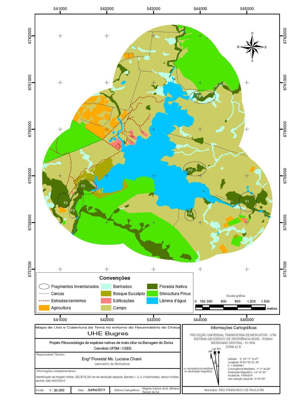 Anexo A - Mapa de uso e ocupação do solo no entorno do Reservatório Divisa, São Francisco de Paula, RS