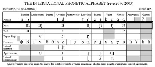 48 2.2 A NASALIDADE A nasalidade tem sido entendida como uma propriedade de função distintiva na linguagem e como um universal linguístico nas línguas naturais.