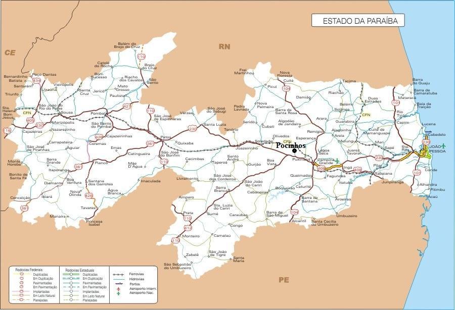 83 Mapa 3: Localização do município de Pocinhos em