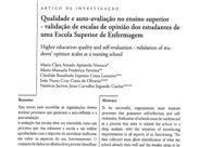 de satisfação da comunidade escolar (docentes, não docentes e discentes). referentes a cada unidade curricular e docente(s), na perspectiva dos estudantes.