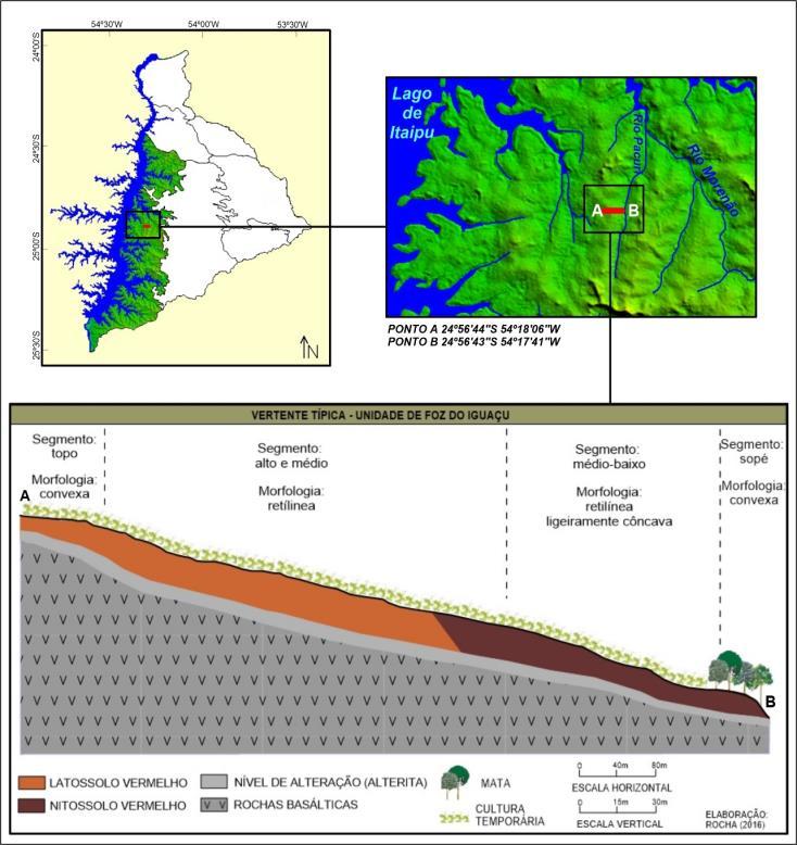 66 Unidade de Foz do Iguaçu: as vertentes características e os sistemas pedológicos no baixo setor A unidade de Foz do Iguaçu localiza-se no extremo Oeste da bacia, às margens do lago de Itaipu.