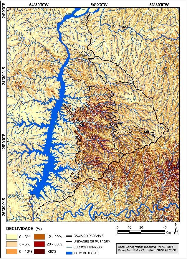 Falso Braço Norte e Sul, representa o ambiente geomorfológico de maior dissecação da bacia.