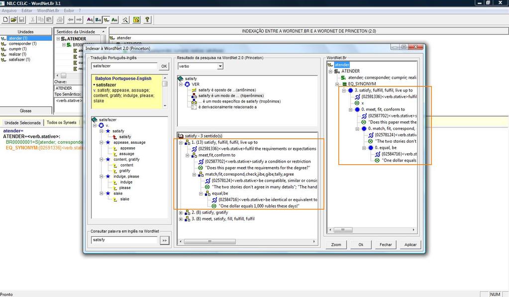 22 Figura 2.8: Visão geral do editor da Wordnet.Br de não utilizar o editor e sobre o projeto da base de dados.