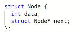 Structs Para uma lista ligada: