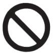 ferimentos ou morte. Este símbolo significa que tudo o que for mostrado associado a ele é proibido.