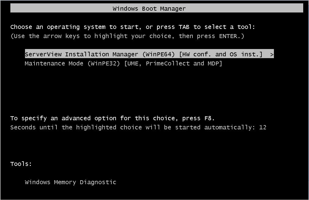 なお UEFI モードでシステムを起動した場合 この画面は表示されません (14) SVIM による富士通 Linux サポートパッケージの適用に関する留意事項