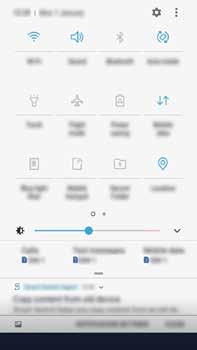 Informações básicas Usar os botões de configuração rápida Toque os botões de configuração rápida para ativar algumas funções. Deslize para baixo o painel de notificações para ver mais botões.