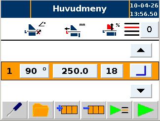 2 Menu principal. O menu principal é habitualmente visualizado na partida da máquina. O menu possibilita a criação de programas e o início da operação. A máquina é então operada com os pedais. 2.