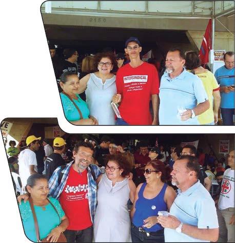 6 Manifestação Em ato, trabalhadores criticam ajuste econômico do Governo Dilma e cobram reformas populares SINI-RN e INTERSINDICL participaram da caminhada pelo centro de Natal direção