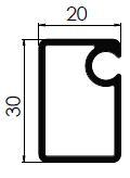 MOVELEIRA OBLONGO 50,0 x 15,3 x 1,35MM OBLONGO 50 x 15 x 1,4 X 1,4MM 601080003 - PESO 0,499 kg/m 601088785 - PESO 0,514 kg/m TRAVA TELA 25 X 20 X 1,5MM TRAVA TELA 30 X 20 X