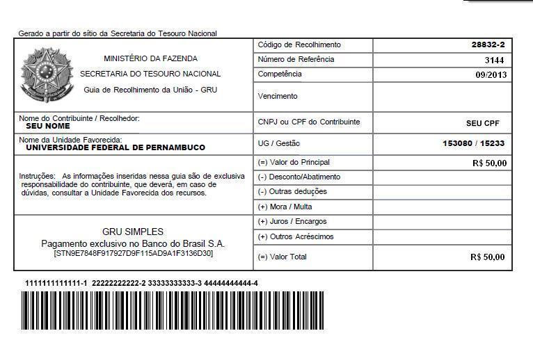 ANEXO II MODELO DE BOLETO PROCEDIMENTO PARA EMISSÃO 1.www.stn.fazenda.gov.br 2.Clicar no lado esquerdo da tela em siafi-sistema de administração financeira 3.