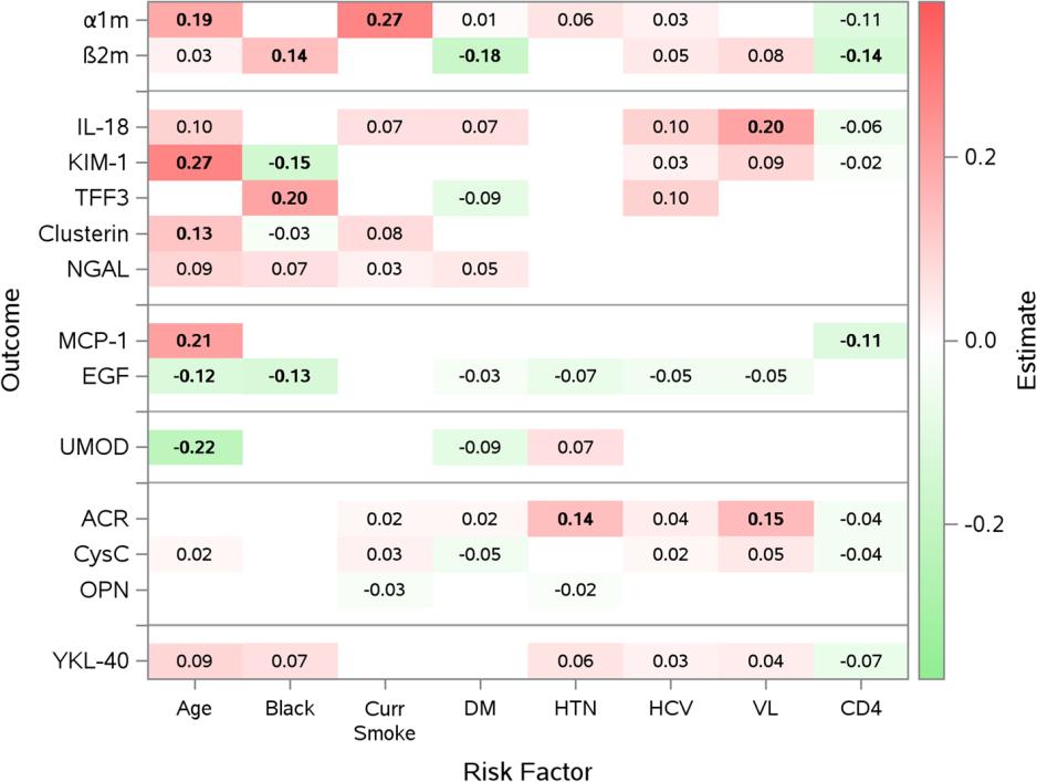 Background: HIV-positive persons bear an excess burden of CKD; however, conventional methods to assess kidney health are insensitive and non-specific for detecting early kidney