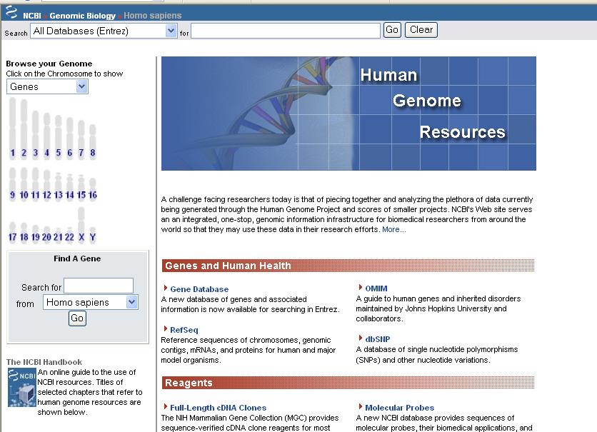 NCBI: site para pesquisar doenças genética National Center