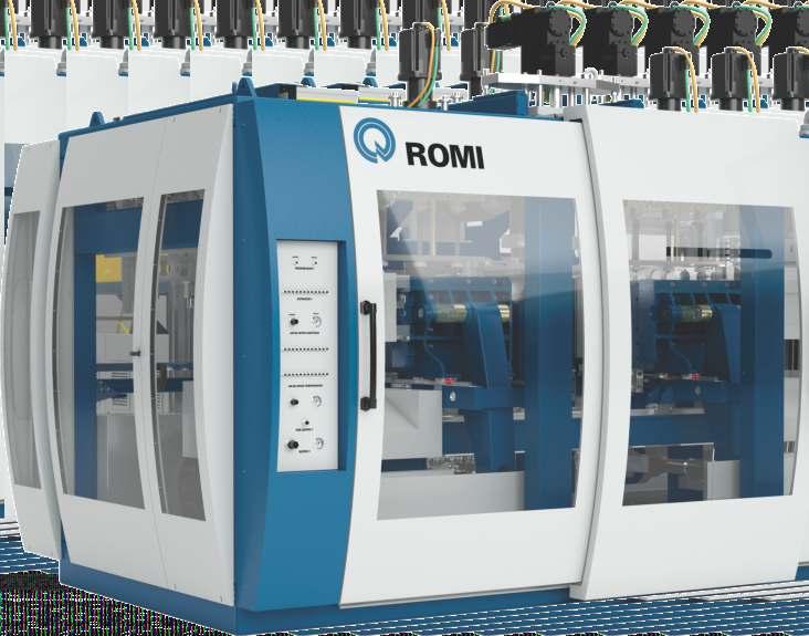 ROMI C 15D Sopradora totalmente elétrica com dupla estação de moldagem e extrusão contínua Simultaneidade de