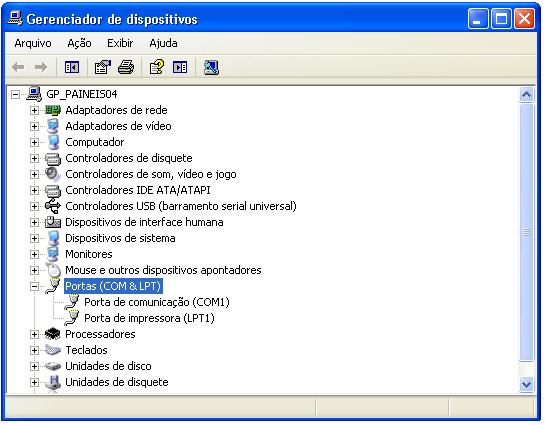 Configurando o painel com o...computador (Windows XP) Esse processo é baseado na utilização do Windows XP, mas podendo ser utilizado em outras versões do Windows (98/Vista).