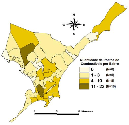 Figura 3. Mapas Postos de Combustíveis em Maceió. Figura 4. Distribuição de Poços de Abastecimento.