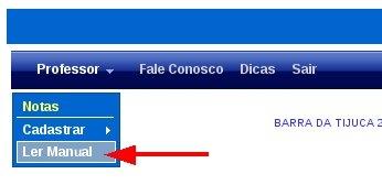 9. Manual do Usuário Para fazer o download do manual do usuário, basta acessar o menu Professor - Ler