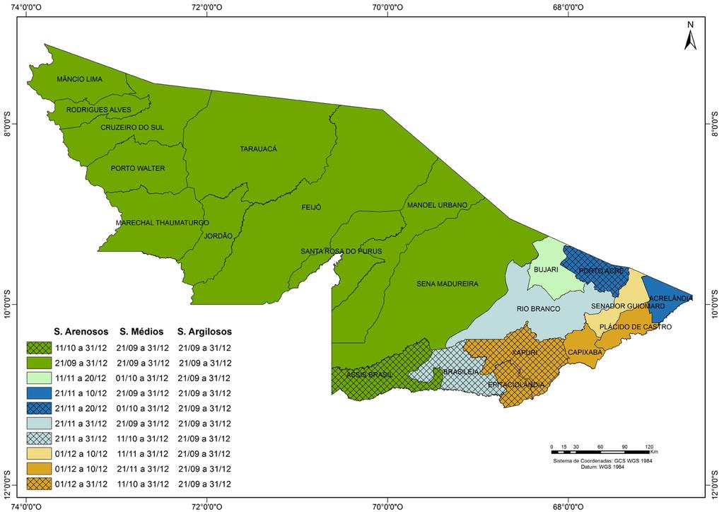 Avaliações de Risco Climático para a Cultura de Milho no Estado do Acre, Ano Agrícola 2017/2018 13 Figura 2.