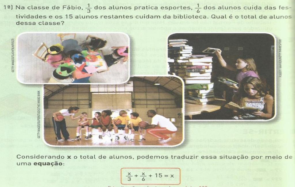 Problemas ocentes do Tema: quações e istemas de quações Unidade nº 1: quações do 1 Grau com uma incógnita Unidade n 2: quações do 1 Grau com duas incógnitas Unidade nº 3: istema de duas quações do 1