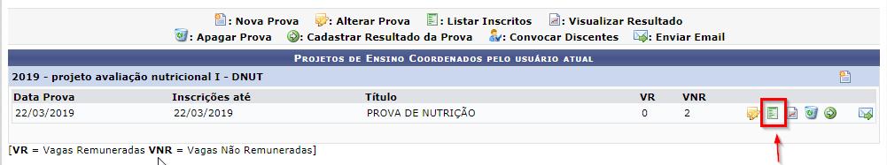 2 Lista de inscritos Para consultar a lista de inscritos, acesse: SIGAA Portal Docente Ensino Projetos Projeto de Monitoria Coordenação de projeto Processo seletivo É importante ressaltar que no dia