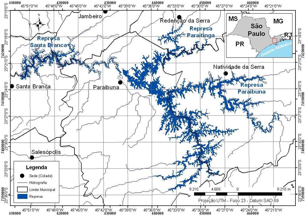 ortorretificada do programa GeoCover, -10_2000; e um conjunto de cenas CBERS-2B, sensor HRC, datadas de 13 de julho de 2008, ponto 153, órbita 126 (3, 4 e 5).