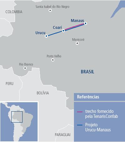 Tubos Principais projetos 2005 Gasoduto Coari-Manaus Cliente
