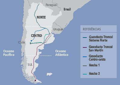 Tubos Principais projetos 2005 Gasoduto Loops Argentina (TGS)