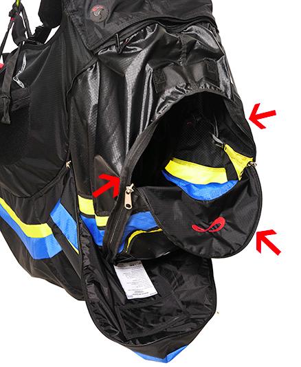 9 Compartimento de bagagem Para um melhor funcionamento do compartimento de bagagem seus equipamentos devem ser acomodados dentro da mochila evitando o mal