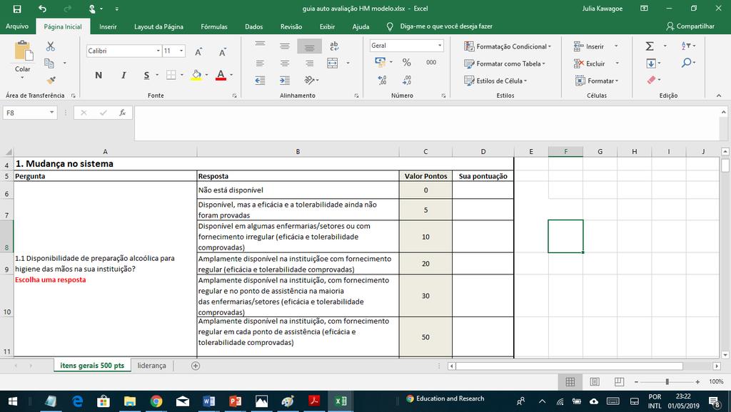 1. Mudança no sistema PA: preparação alcoólica ü Fornecimento regular: não há falhas no abastecimento e não há falta de PA no momento do uso; ü Eficácia e tolerabilidade comprovadas: os profissionais