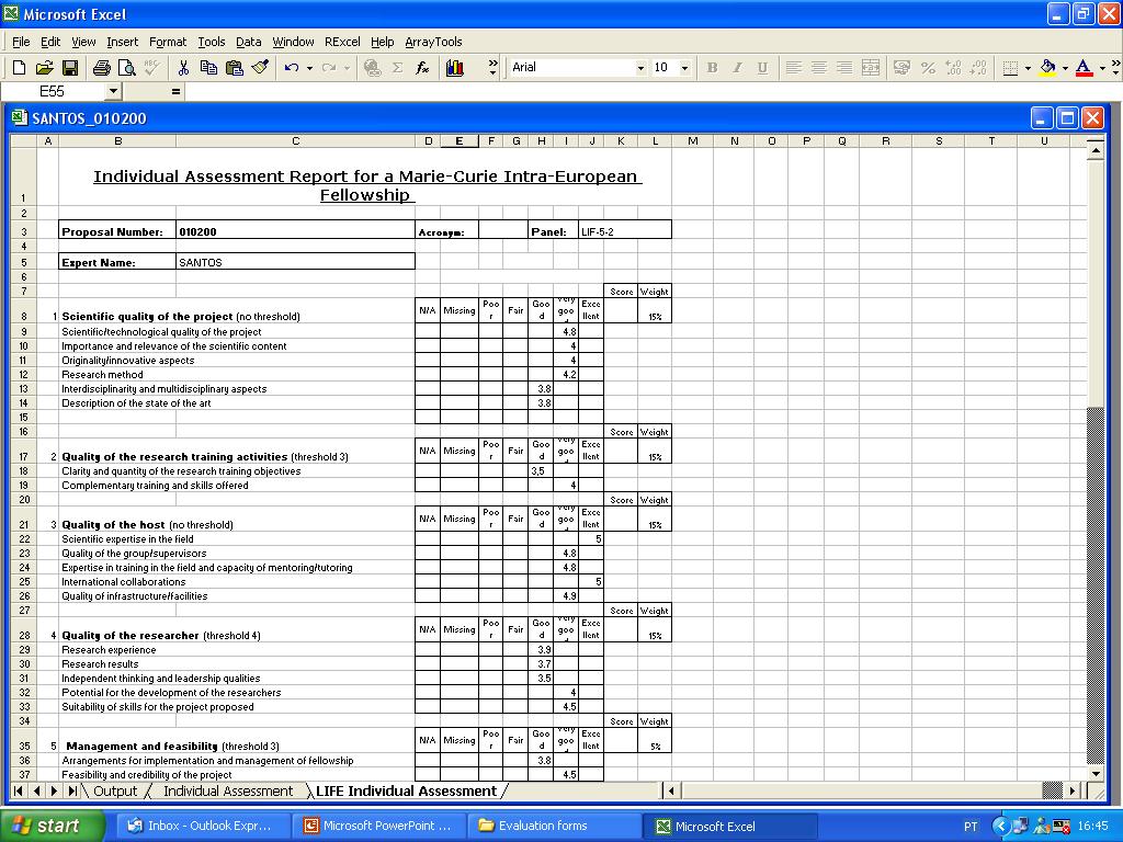 Fase I Fase remota: Individual