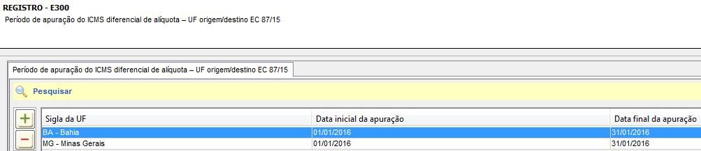 Obs.: Se houvesse outra venda, desta vez para um destinatário de Sergipe, por exemplo, teria que ser informado também um