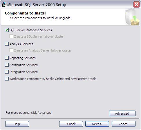 SQL Server 2005 Os primeiros passos da instalação do SQL Server 2005 dizem respeito à instalação dos prérequisitos do próprio programa de instalação.