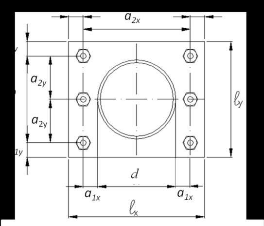 Figura 7. Eeio de alavanca 7.3.4 O eeio de alavanca pode ser desprezado se a espessura da placa de lange or igual ou superior a c. 8 Bases de Pilares 8. Considerações gerais 8.