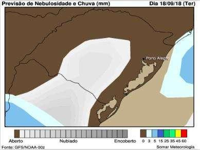 Dados Meteorológicos Previsão do tempo: Mesmo com tempo aberto durante o dia, a segunda-feira promete ser chuvosa no período da noite.