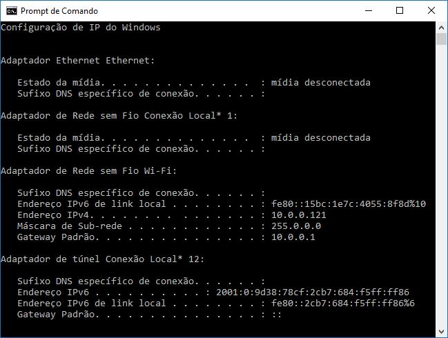 txt deve ter a mesma numeração conforme a imagem acima, com exceção do último número do endereço IPv4, o qual deve ser diferente do