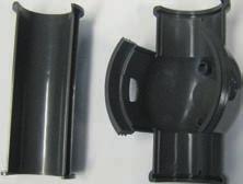 PT Redutor (marcado com EU ) Ø50 mm Braçadeira Ø63 Engate as 2 partes da braçadeira do POD no tubo.
