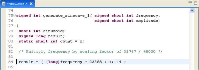 Fator de escala entre a frequência em Hz e a entrada da função
