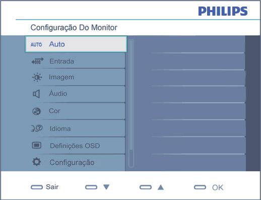 Descrição do display na tela O que é o menu apresentado no ecrã (OSD)? As Instruções no Ecrã (OSD) são uma funcionalidade de todos os monitores LCD da Philips.