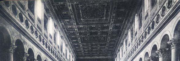 Como exemplo típico da primitiva basílica cristã, tem-se a basílica de São Paulo Forados-muros (figura 4), em Roma - Itália (iniciada em 380), a qual foi destruída por um incêndio em 1823 e, após,