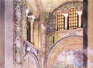 Assim como nas basílicas primitivas cristãs, o exterior das estruturas bizantinas são concebidas como um envoltório neutro.
