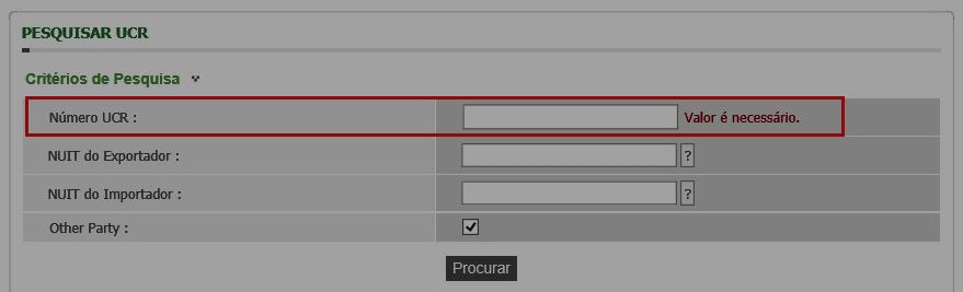 11. É necessário indicar o UCR para efectivar a