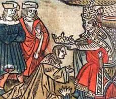 Batismo de Clóvis Coroação de Carlos Magno 9) Um dos reinos germânicos que mais se destacaram no território do antigo império romano foi o dos francos.